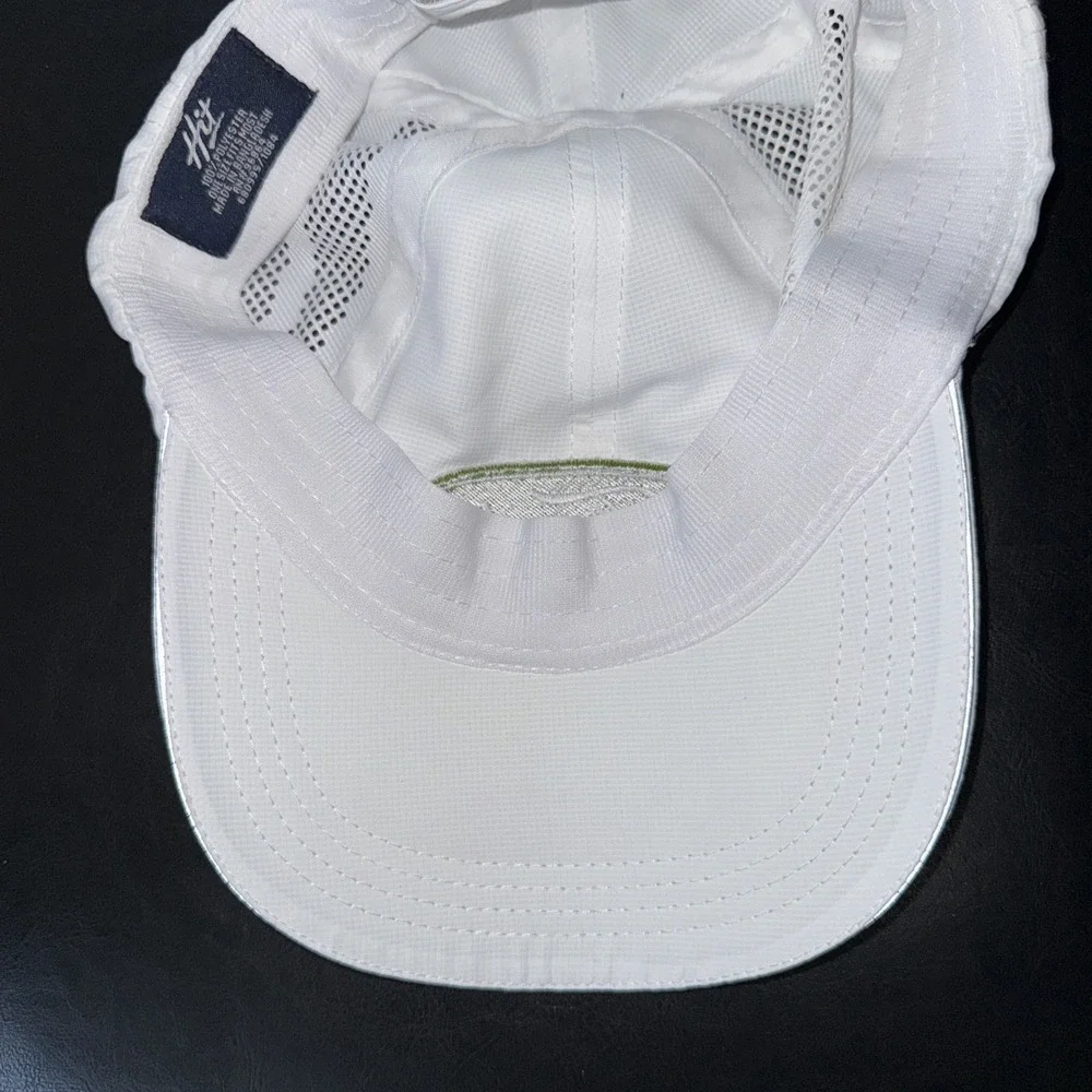 Ford Oval Hat - White w/ Embroidered Green Emblem Logo (Golf Hat)